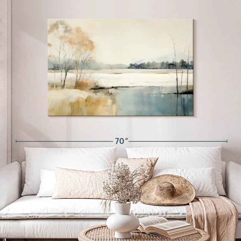 Alvord Serene River Landscape VI, H 32 po x l 48 po