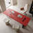Red + Black Rectangular Solid Wood + Carbon Steel + Acrylic with 1 drawers desk-233492142
