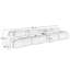  Canapé modulaire 153 po, canapé de salon surdimensionné 4 places, velours côtelé non assemblé, 153 po, vert-864658515-864658514-864658521