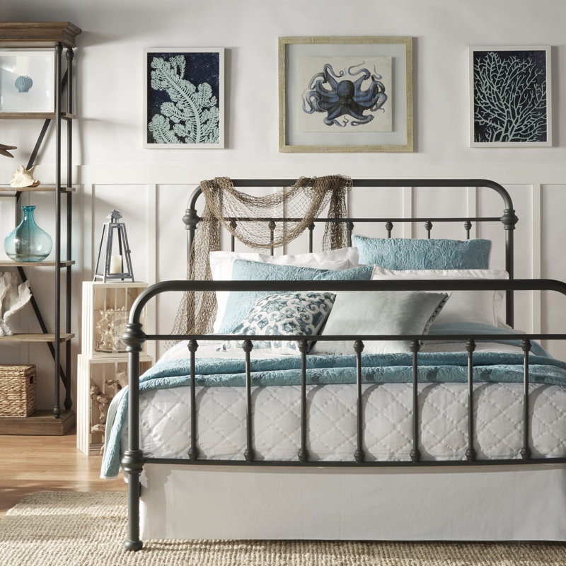 Eberhart Metal Bed, Queen, Grey