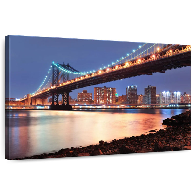 Lilie Illuminated Manhattan Bridge, 26" H x 39" W