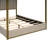 Emenie Queen Size Metal Canopy Platform Bed with Twin Size Trundle and 3 Drawers-1133229022