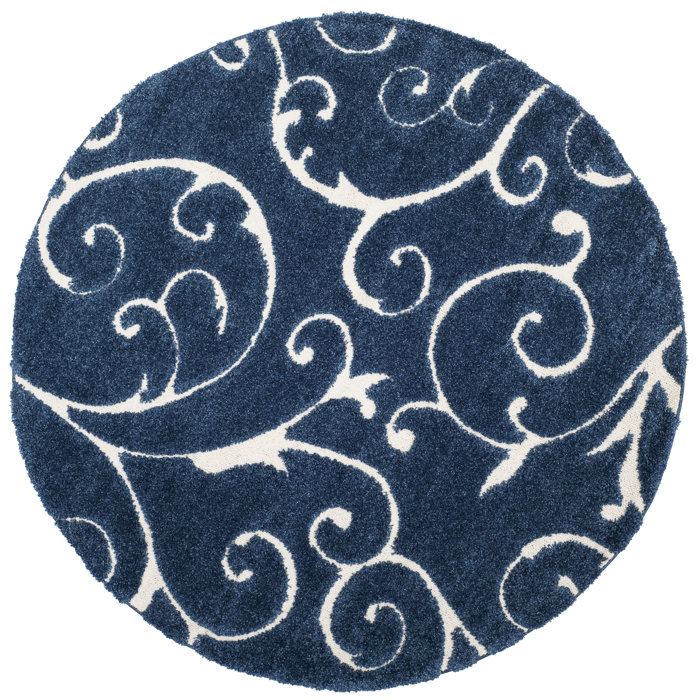 Winston Porter Buskus Shag Performance Floral Rug & Reviews | Wayfair