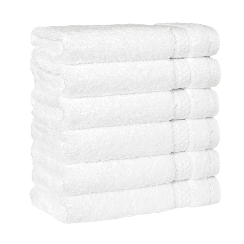 STARLIGHT 100% Turkish Cotton Terrycloth Washcloths, White