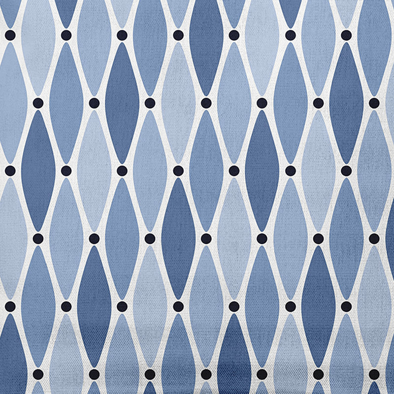 Coussin lombaire d’extérieur Wavy, bleu