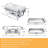 4 Pack Chafing Dish Quart Stainless Steel Chafer Full Size Rectangular Chafers with Mirror Finish and Humanized Design