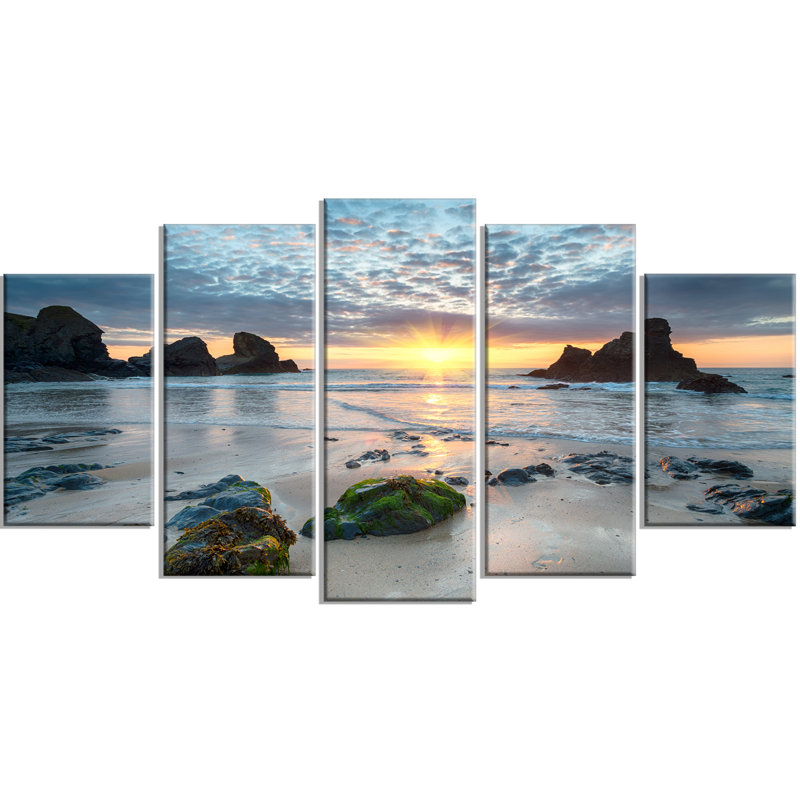« belle porthcothan bay », ensemble de 5 reproductions de photos sur toiles tendues