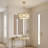 3 - Light Dimmable Drum Chandelier-1705027102