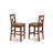 3 Piece Counter Height Dining Set for Small Spaces Contains a Square Kitchen Table and 2 Linen Fabric Dining Room Chairs, Brown-16239993