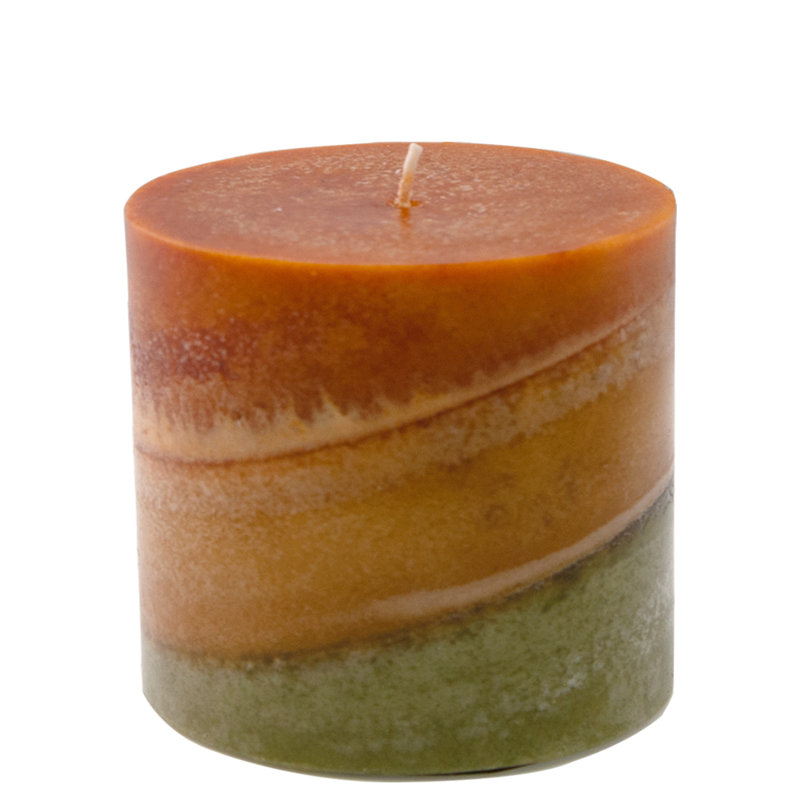 Bougie parfumée feuilles d'automne, H 4 po x l 4 po x P 4 po