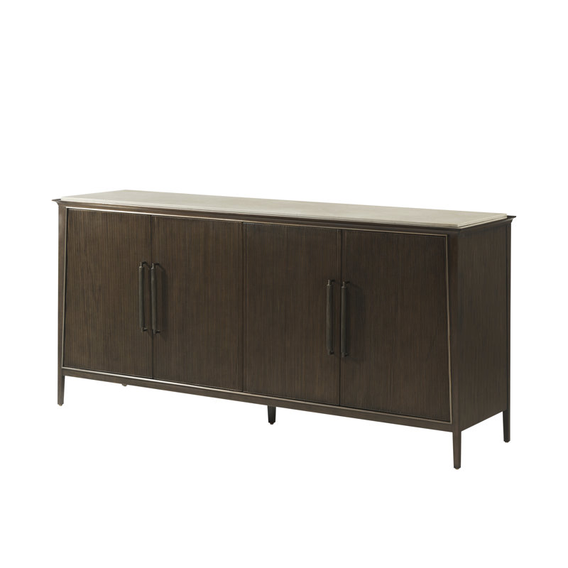 Table de buffet en bois de hêtre de 71,5 po de large Lido