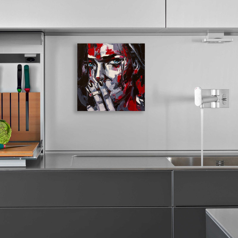 «Contour Of The Sin», art mural en verre acrylique, H 12 po x l 12 po x P 0,13 po