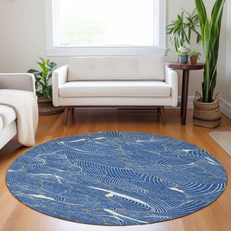  Machine Washable Indoor/Outdoor Chayden ACN1048 Rug, Round 8'