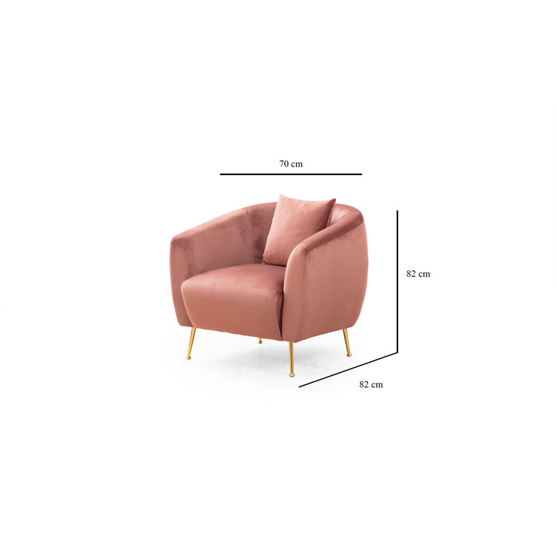 Aaryanna 32.28" W Polyester Armchair