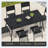 6-Person Aluminum Outdoor Dining Set With Umbrella Hole And Stackable Chairs-740088041