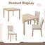 Ensemble de salle à manger 5 pièces avec chaises rembourrées