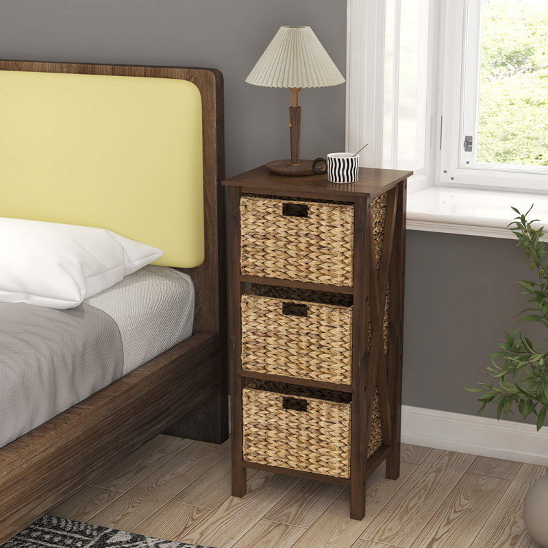 Table de chevet Anapaola en brun, 1