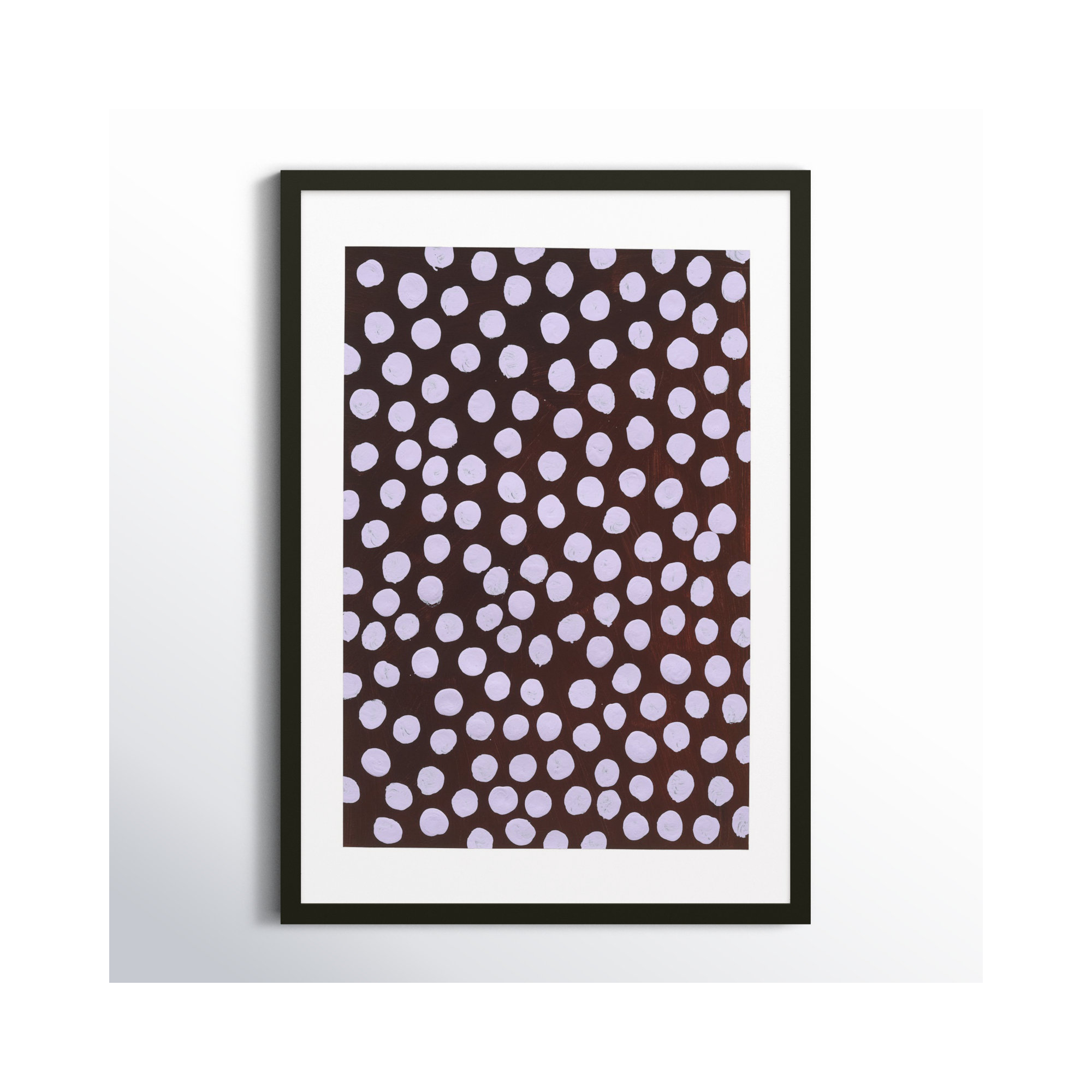 Lilac On Maroon by Michela Sorrentino, Black, 30" H x 21" W x 1.25" D