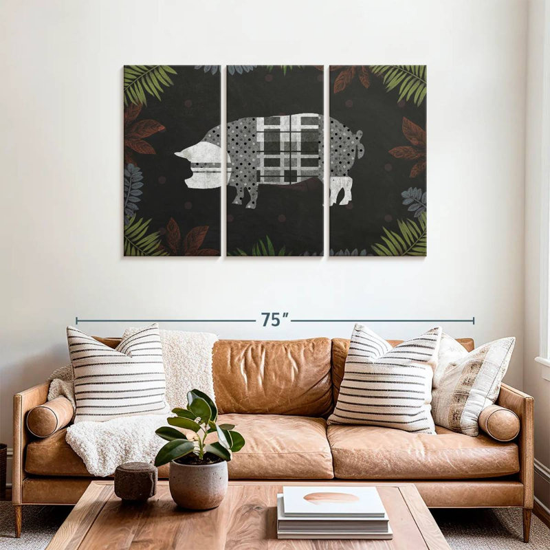 Brampt Modern Farm Pig, 36" H x 57" W