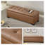  Banc de rangement rembourré brun foncé en polyester avec banc d'entrée-1283387152-1297579892