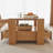 Modern Burlywood Solid Wood Rectangular Coffee Table