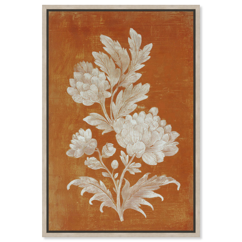 «Chrysanthemum II», reproduction d'art sur toile encadrée par Art Remedy, cadre blond, 16 x 24, H 25 po x l 17 po