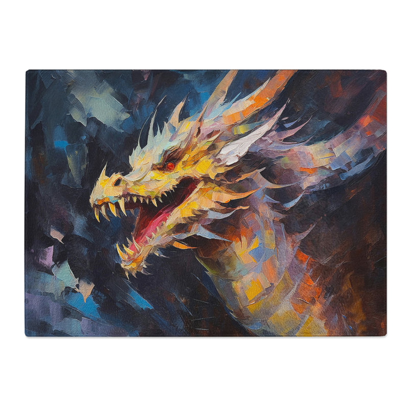 Dragon Palette Knife  Glass Chopping Board