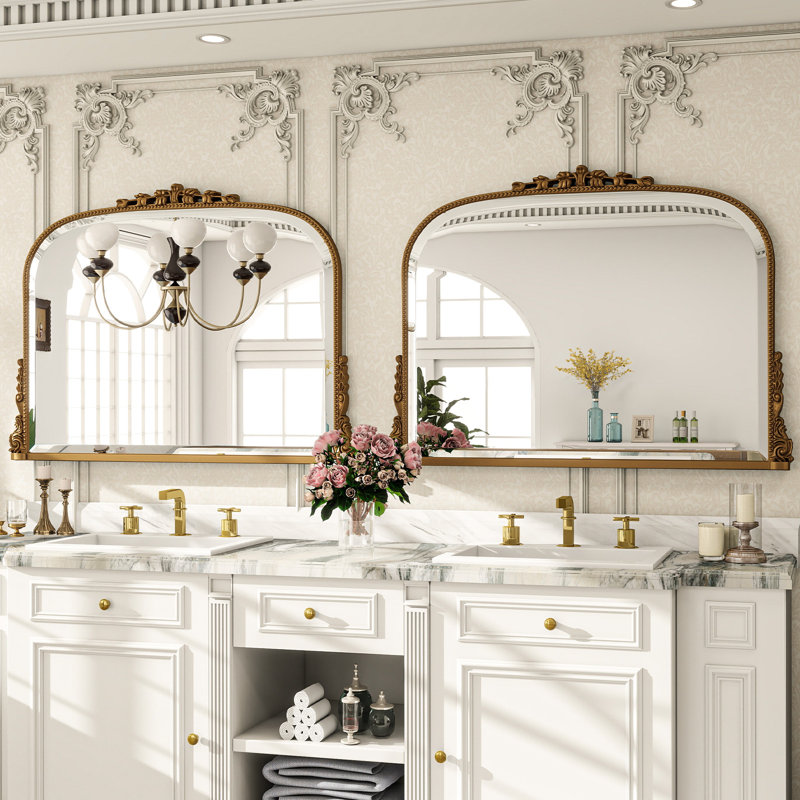 Miroir mural Baroque, Or, 26 po x 35 po