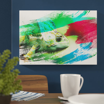 Chameleon Lizard - Wrapped Canvas