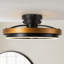 Farmhouse Ceiling Fan With LED Light Fandelier
