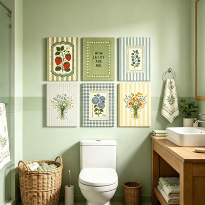 6 Piece Wrapped Canvas Wall Art