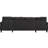 Black, U-Shaped , Dual Chaise Lounges, Storage, Armrest Pillows Side-2124886635-2124886632