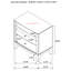 Table de chevet 2 tiroirs Natural Pine