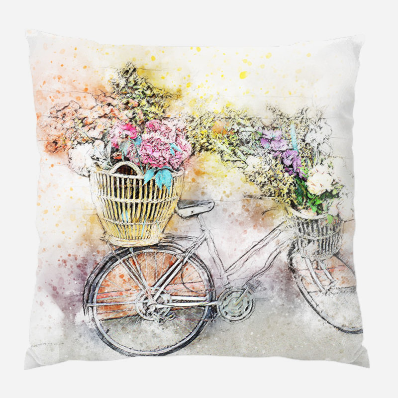 Outdoor Reversible Throw Pillow, Synthetic, Outdoor 