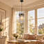 1‑Light Glass Kitchen Island Pendant-272664455
