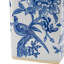 Pot en porcelaine bleue et blanche 5,5 x 5,5 x 5,5 po