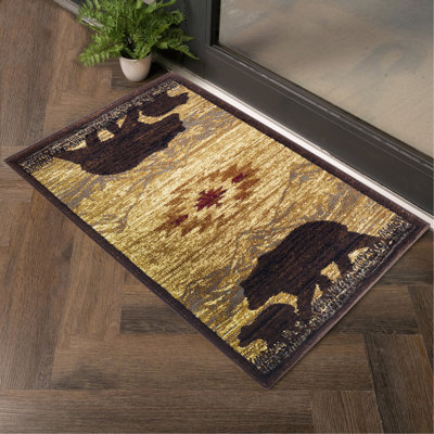 Nature's Nest GC_CBL3006 Multi 7 Ft. 10 In. X 10 Ft. 3 In. Lodge Area Rug