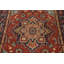 Tapis unique en coton 6 pi 1 po x 4 pi 1 po orange et rouille