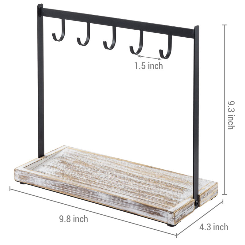 5 Hook Metal Key Jewelry Stand