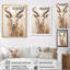 Minimalisme, antilope beige, bouquetin I - antilope, reproduction d'art sur toile_106403-95906533-95906540