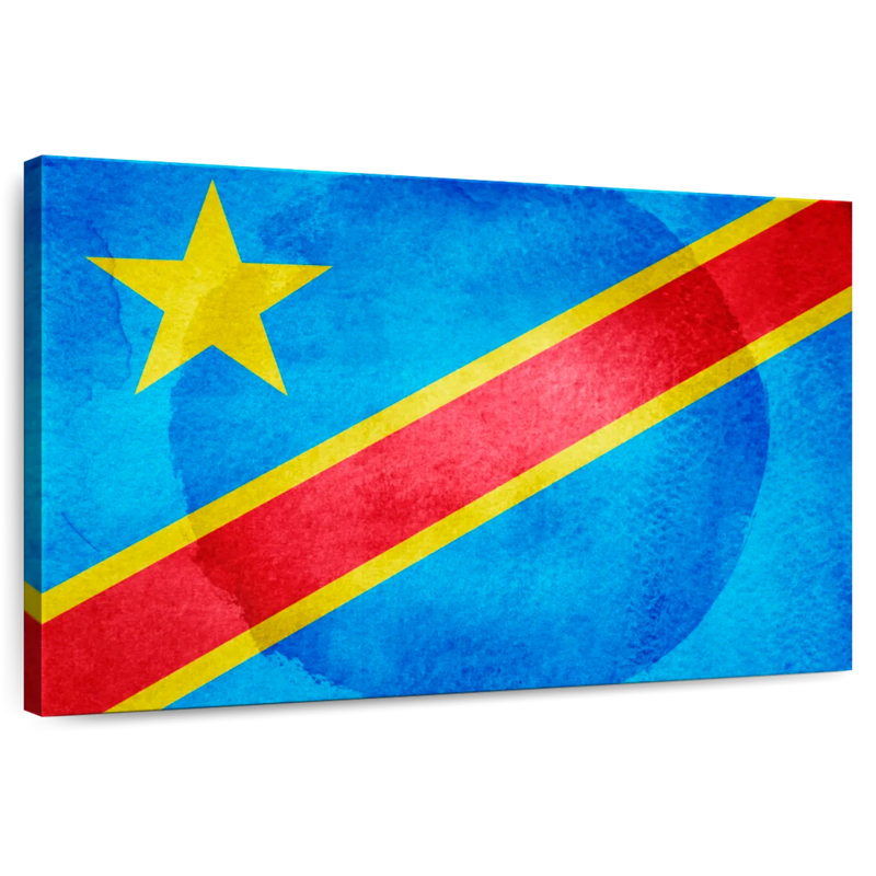 Borges Washed Congo Flag, 20" H x 30" W