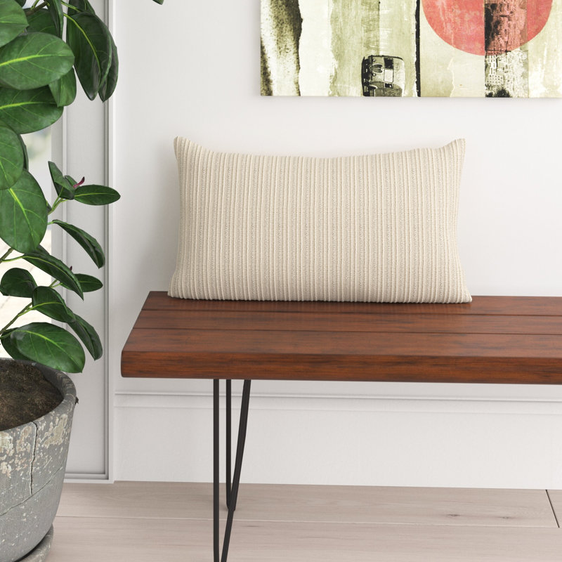 Coussin en polyester / viscose Leifsson, Naturel
