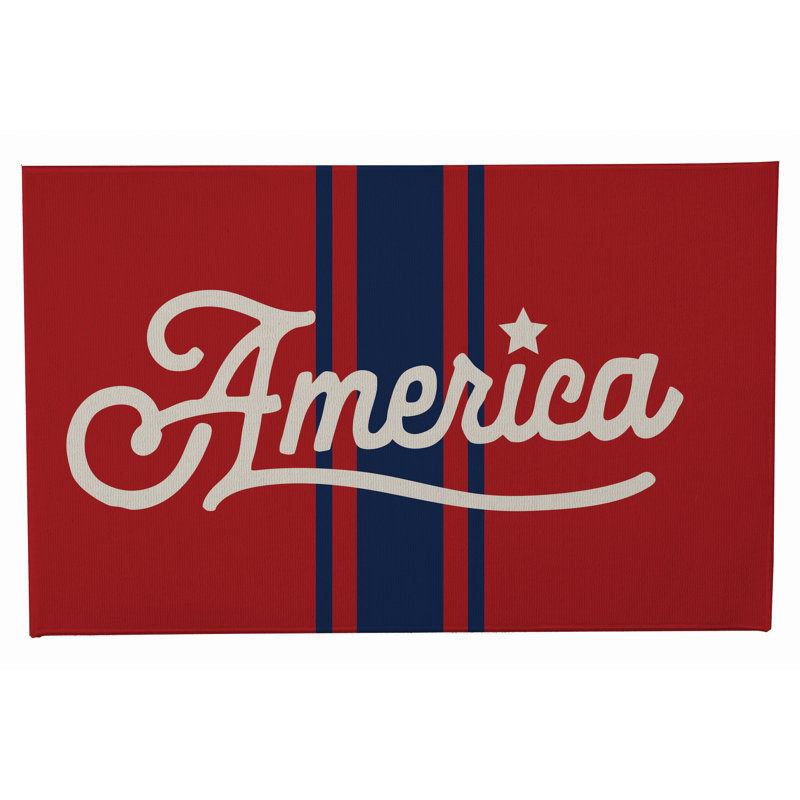Paillasson America, Red, 17' W X 24' L