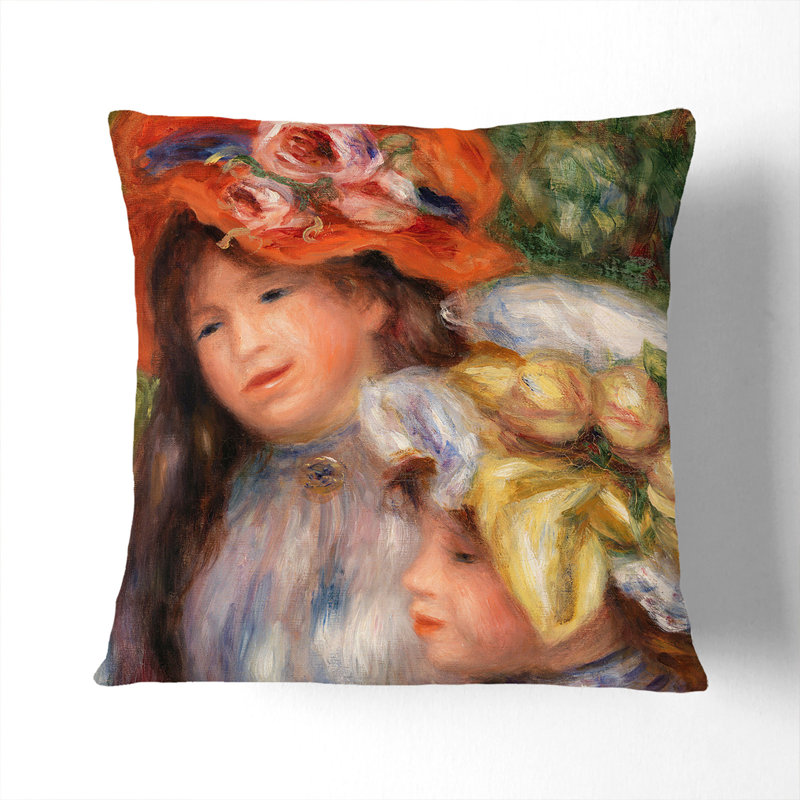 Two Girls Scatter Cushion, 40cm H x 40cm W x 15cm D