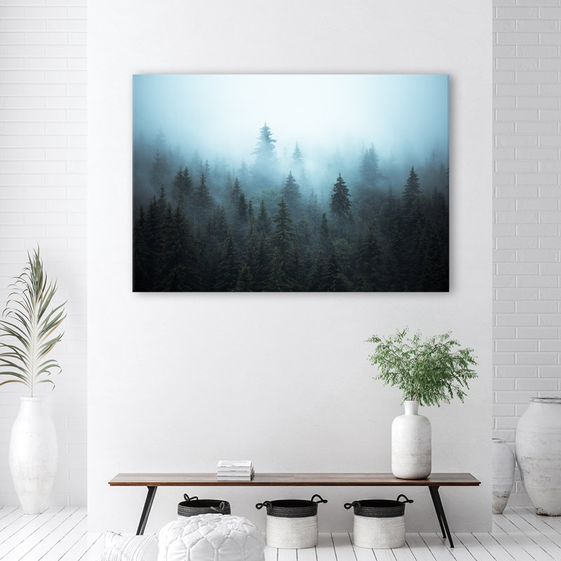 Forest In The Fog - No Frame Print on Canvas