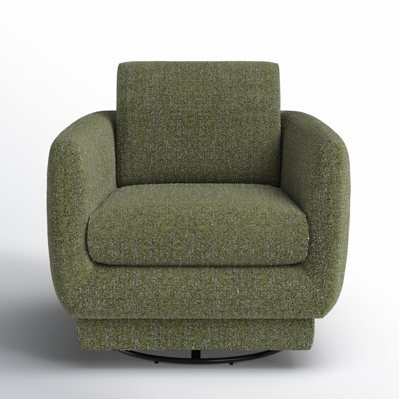 Ramel Upholstered Swivel Armchair, Mellow Forest Chenille