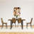 55" Mid Century Dining Table With Tabletop In Walnut And Metal Legs, Seats 4-6, Modern For Kitchen & Living Area Industrial 1.5" Thick Walnut, For 4-6 People, Stain-, Suits Room-1257009861