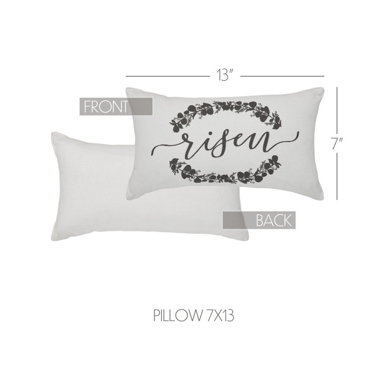 Risen Cotton Reversible Throw Pillow