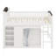 Lit mezzanine moderne avec armoire de rangement, garde-robe et DEL-552486268
