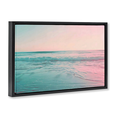 Cadre flottant Sunset Collision Seascape, design par LSR Design Studio